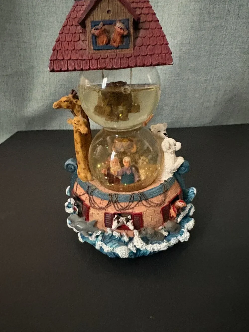 Noah's Ark Musical Double Snow Globe